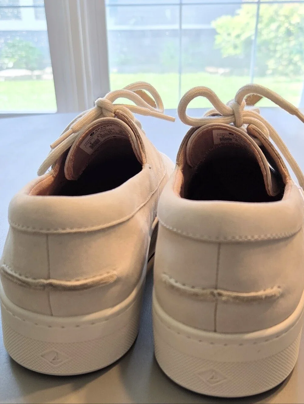 Women's Sperry Cream Suede Boat Shoe Size 8 - Picture 6 of 13